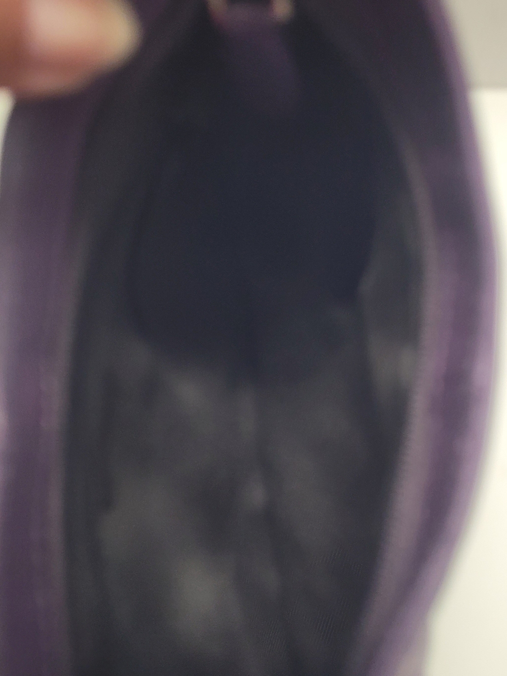 Purple Leather Ruffle Shoulder Bag - Picture 5 of 7